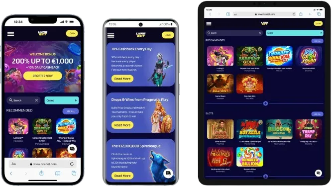 Lyrabet Casino App-schermafbeelding